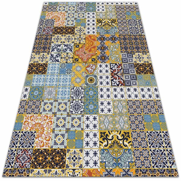 Módne vinylový koberec abstraktné mozaika