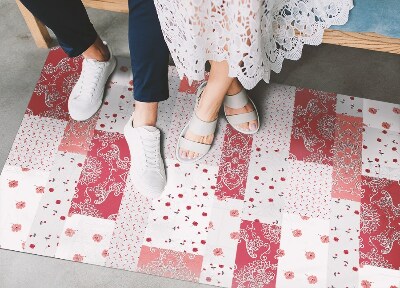 Vinylový koberec pre domácnosť kvetinová mozaika