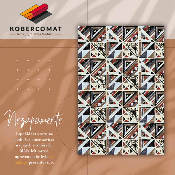 Módne vinylový koberec geometrický mozaika