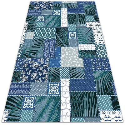 Módne vinylový koberec tropické patchwork
