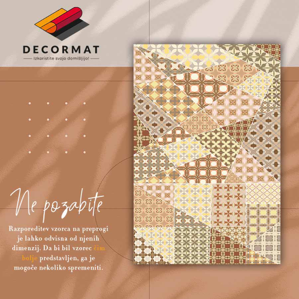 Vinylová rohož pre domácnosť starožitný koláž