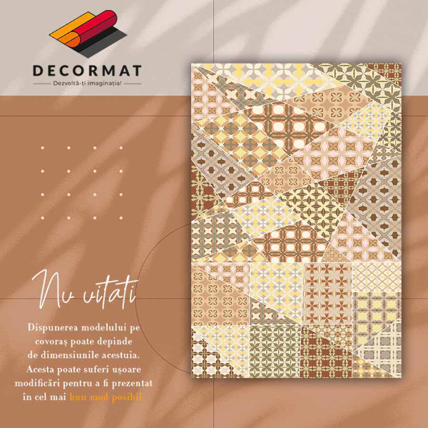Vinylová rohož pre domácnosť starožitný koláž