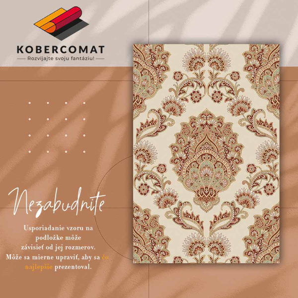 Módne vinylový koberec Paisley štýl