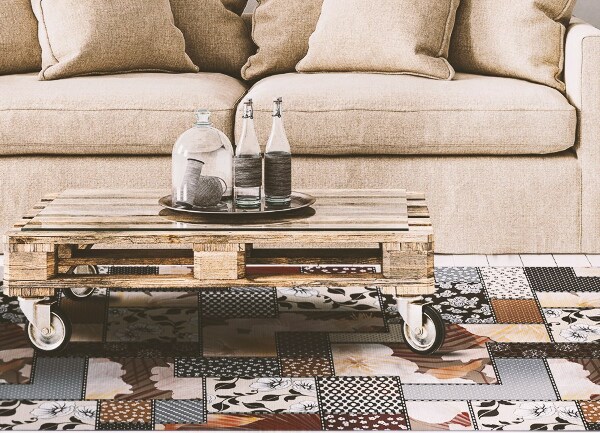 Módne vinylový koberec Floral Boho