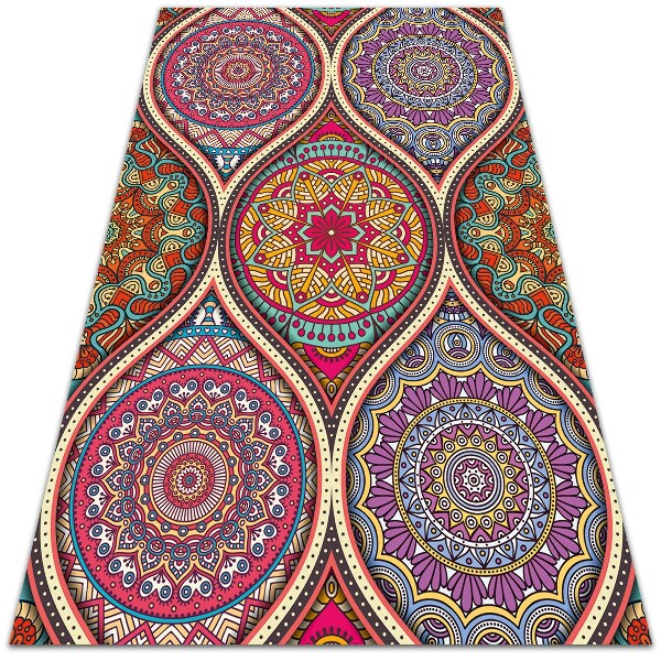 Módne univerzálny vinylový koberec farebné mandala