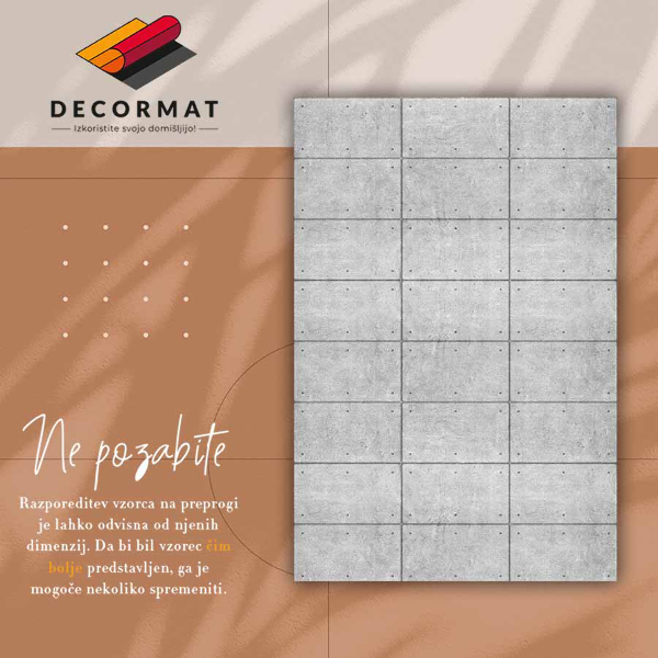 Vinylový koberec pre domácnosť betónové dlažobné kocky