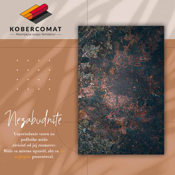 Módne vinylový koberec hrdzavý list