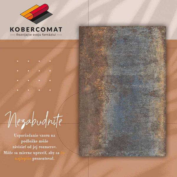 Módne vinylový koberec hrdzavý list
