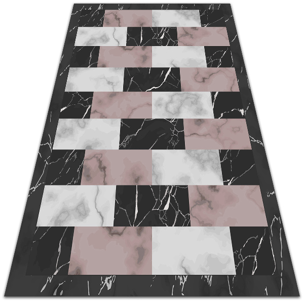 Módne univerzálny vinylový koberec mramor kocka