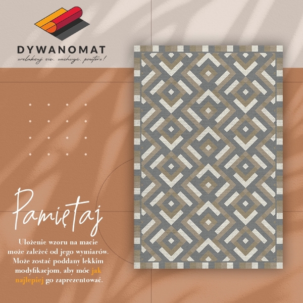 Vinylový koberec pre domácnosť Aztec geometrie