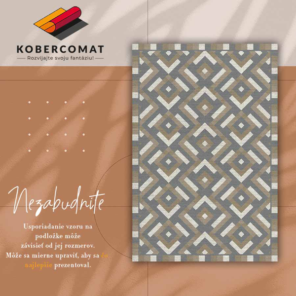 Vinylový koberec pre domácnosť Aztec geometrie