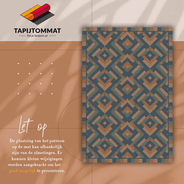Vinylový koberec pre domácnosť Aztec geometrie