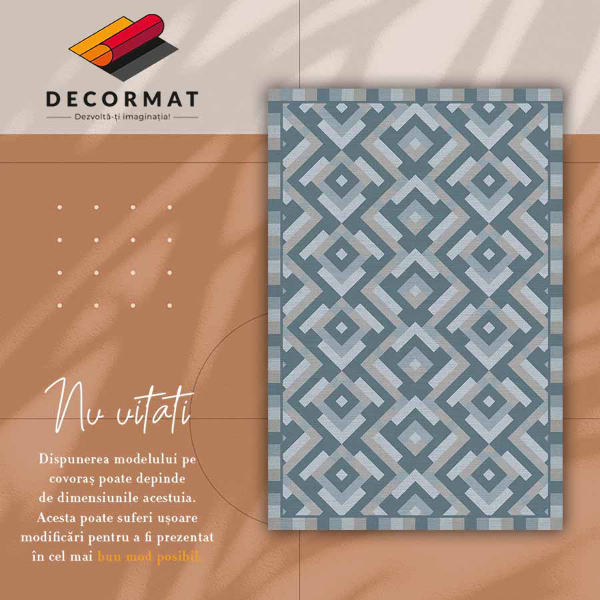 Vinylový koberec pre domácnosť Aztec geometrie