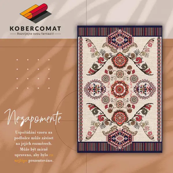 Módne univerzálny vinylový koberec slovenských folklór