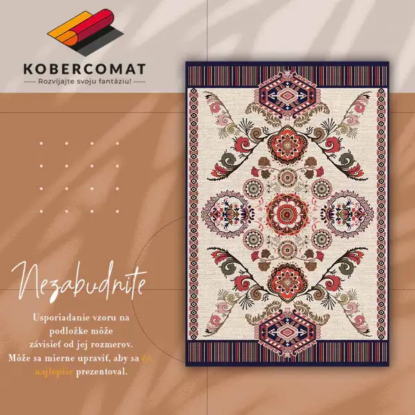 Módne univerzálny vinylový koberec slovenských folklór