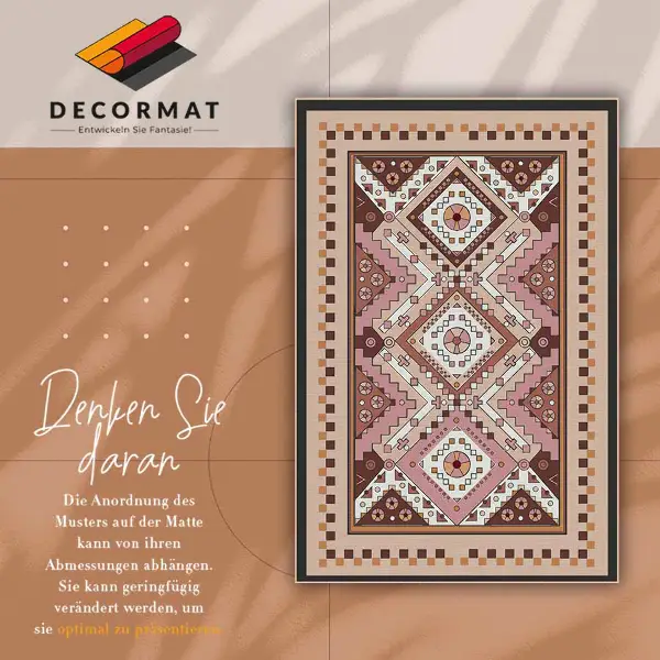 Vinylový koberec pre domácnosť marockej vzory