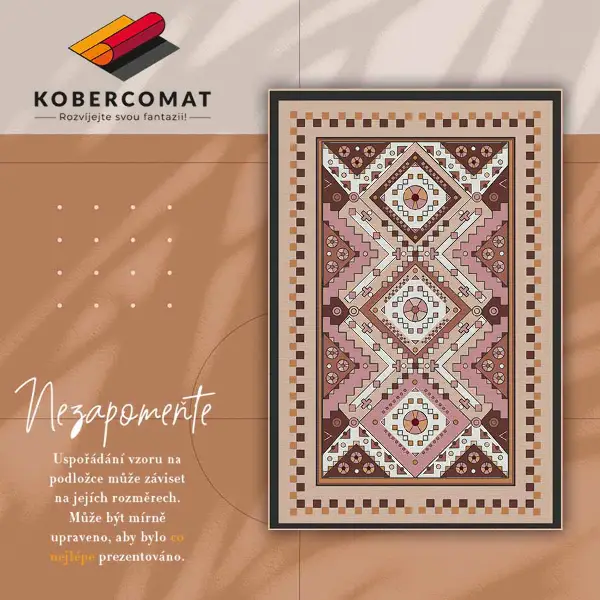 Vinylový koberec pre domácnosť marockej vzory