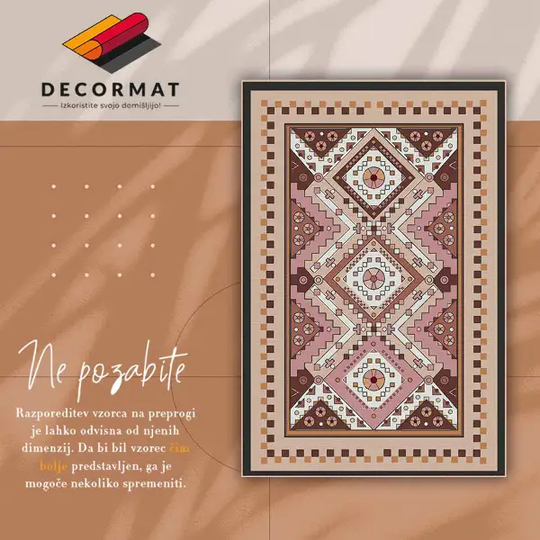 Vinylový koberec pre domácnosť marockej vzory