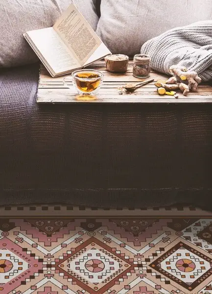 Vinylový koberec pre domácnosť marockej vzory