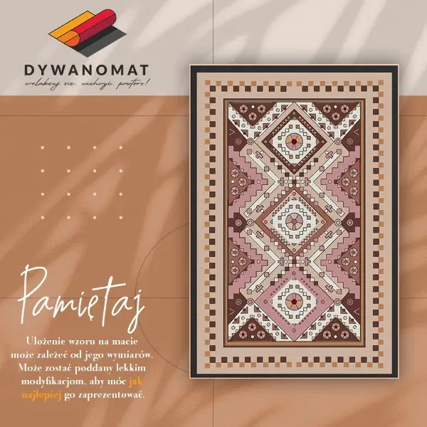 Vinylový koberec pre domácnosť marockej vzory