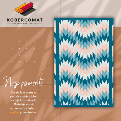 Módne vinylový koberec geometrické herringbone