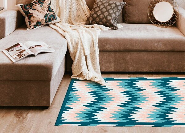 Módne vinylový koberec geometrické herringbone
