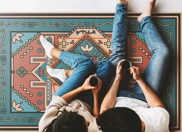 Vinylový koberec pre domácnosť arab geometrie