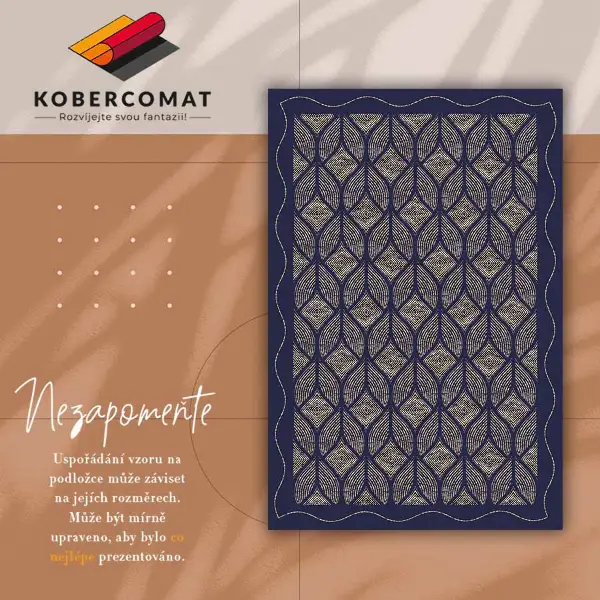 Módne vinylový koberec geometrická väzba