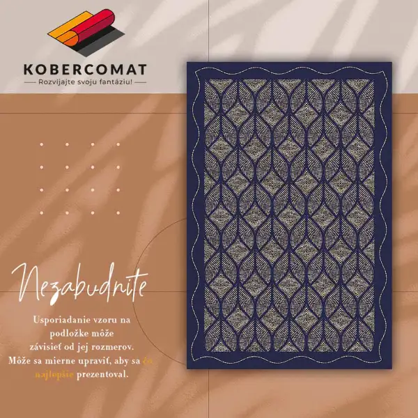 Módne vinylový koberec geometrická väzba