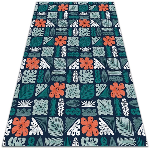 Univerzálny vinylový koberec geometrické kvety