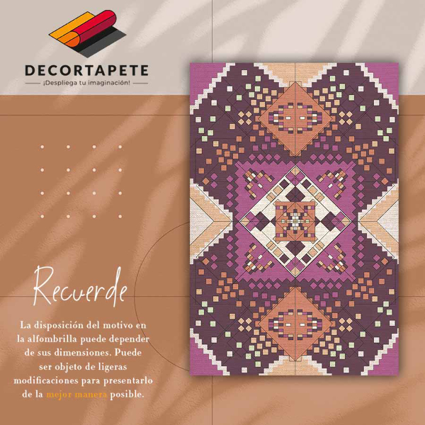 Módne vinylový koberec geometrické diamanty