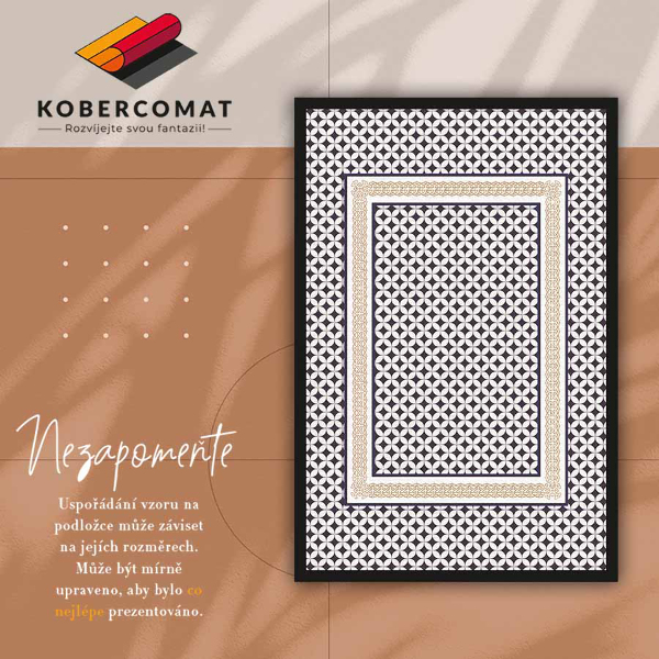 Módne vinylový koberec geometrické vrkoč