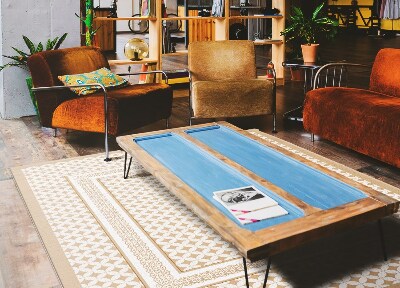 Módne vinylový koberec geometrické vrkoč