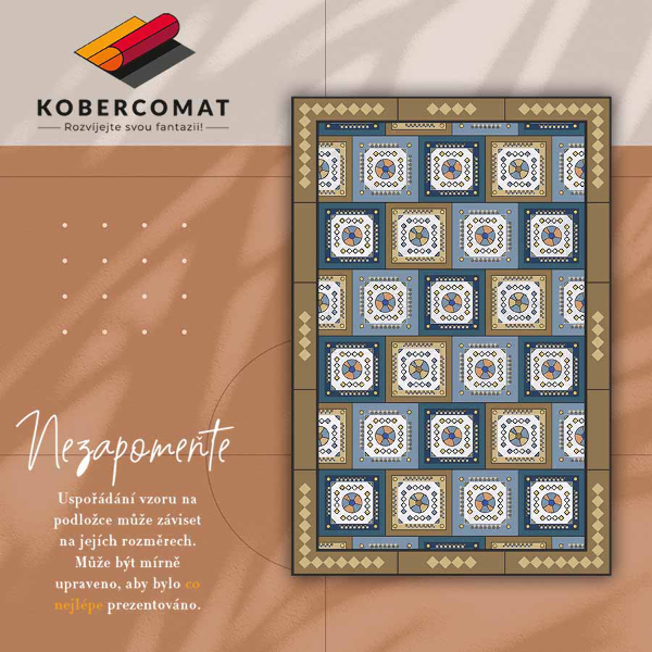 Univerzálny vinylový koberec geometrické kocka
