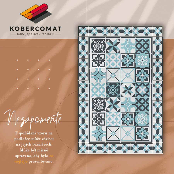 vinylový koberec geometria trikolóra