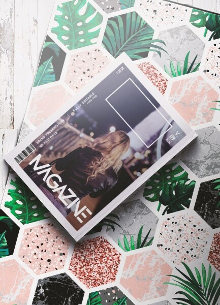Univerzálny vinylový koberec tropické šesťuholníkov