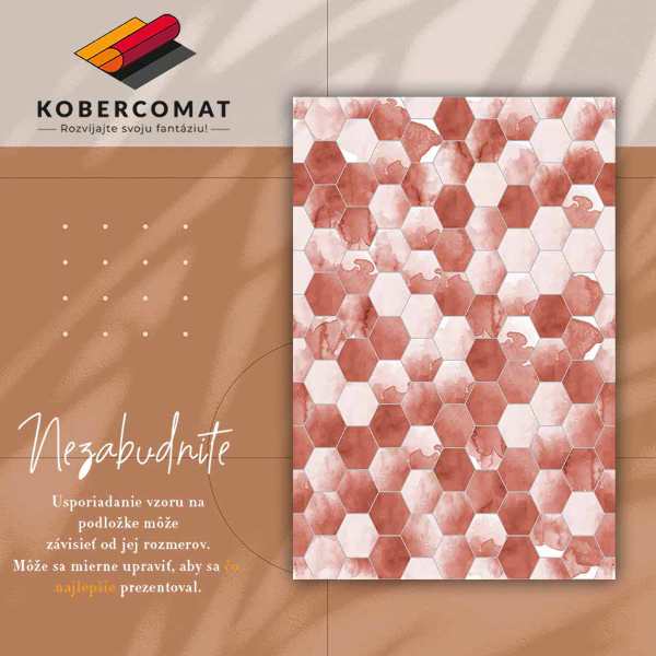 Univerzálny vinylový koberec akvarel šesťuholníkov