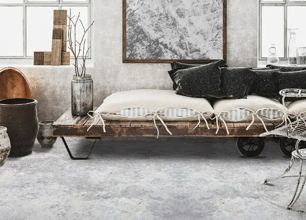 Univerzálny vinylový koberec cement štruktúra