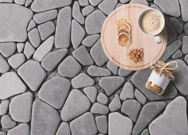Vnútorné vinylový koberec veľké kamene