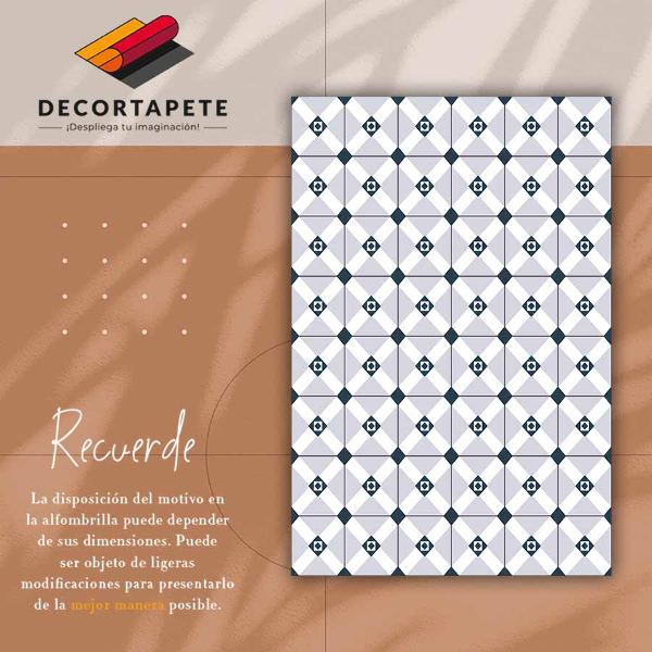 Módne vinylový koberec geometrické diamanty