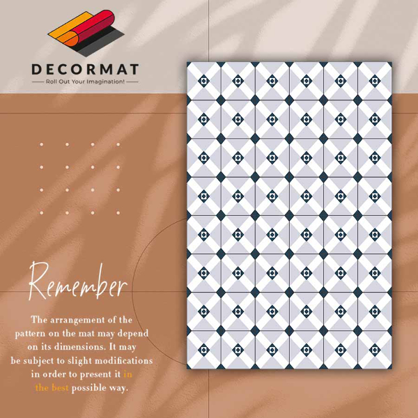 Módne vinylový koberec geometrické diamanty
