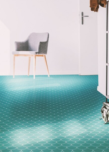 Módne vinylový koberec geometrické váhy