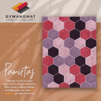 Módne vinylový koberec texturní šesťuholníkov