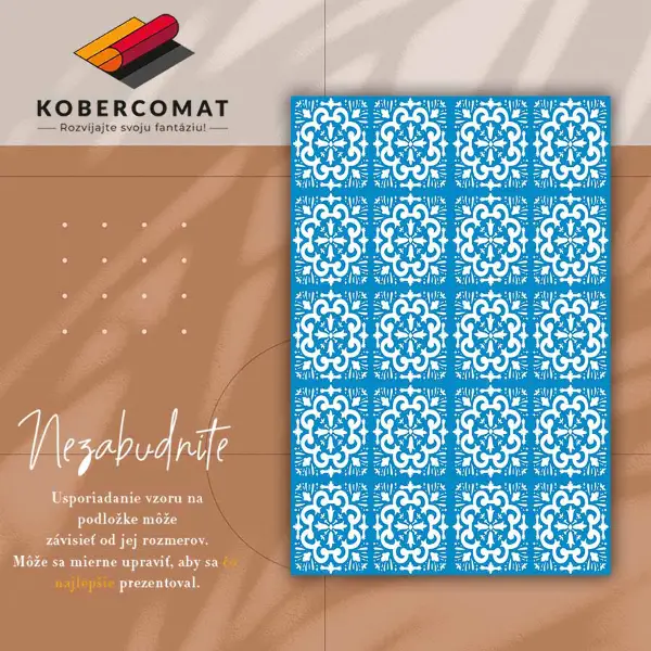 Módne vinylový koberec portugalskej dlaždice