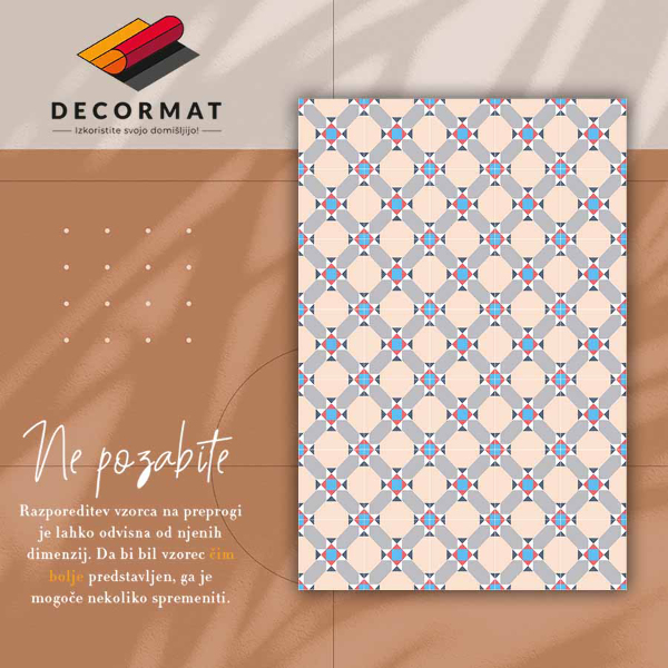 Vinylový koberec pre domácnosť marockej diamanty