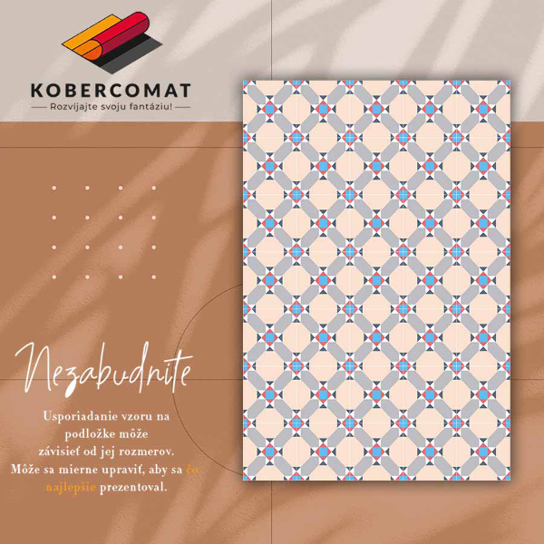Vinylový koberec pre domácnosť marockej diamanty
