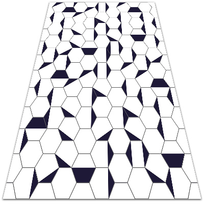 Vnútorné vinylový koberec hexagon