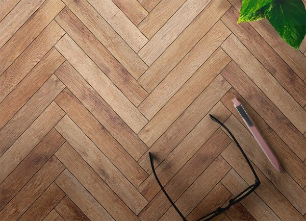 Módne vinylový koberec rybia kosť parkety