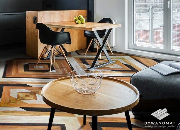 Módne vinylový koberec rybia kosť parkety