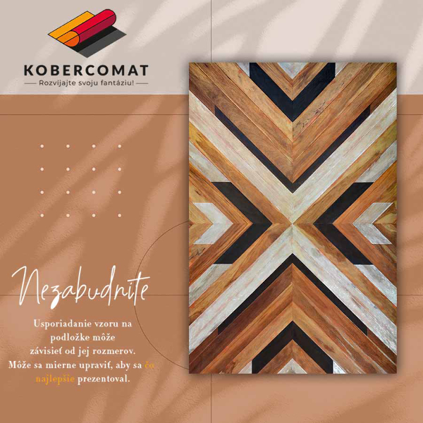 Módne vinylový koberec rybia kosť parkety